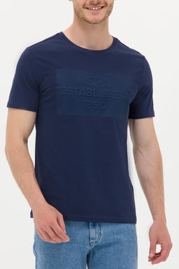 U. S. Polo Assn Мужская темно-синяя футболка с круглым вырезом - U.s. polo assn фото 6