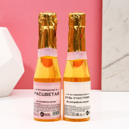 Подарочный набор ЧИСТОЕ СЧАСТЬЕ «Для тебя»: гель для душа и пена для ванны шампанское, 2×250 мл