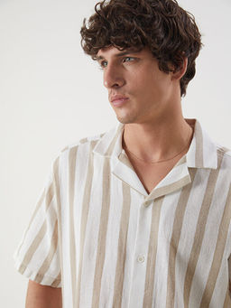 Regular Fit K?sa Kollu Erkek Dokulu G?mlek