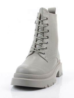 04-PAS70-3Z GRAY/GREEN Ботинки зимние женские (натуральная кожа, 100% шерсть)