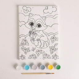 Картина по номерам Енотик на полянке 21 15 см - Школа талантов фото 2