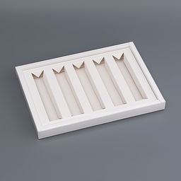 Коробка кондитерская складная для 5 мини - батончиков, белая, 27.5×20×2.3 см