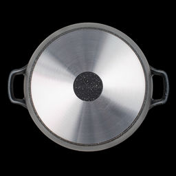 Кастрюля 7л. Гранит лит/руч. с кр. (п/у) к283аг