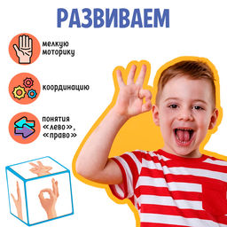 Цена за 2 шт. Развивающий набор «Жестовые кубики»