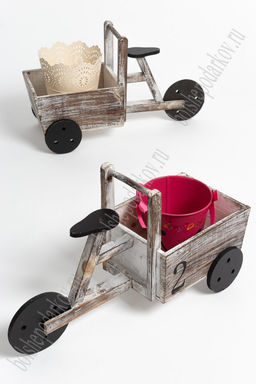 Кашпо деревянное "Велосипед" SF-4410
