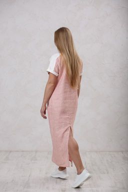 70% лен, 30% вискоза Платье визуально скрывает «лишнее» - Новый лен фото 3