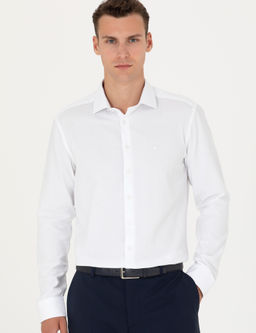 Рубашка Pierre Cardin Slim Fit белая