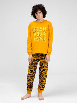 CRB wear/CWJB 50144-33 Комплект для мальчика (джемпер, брюки),горчичный/Ex.Cherubino фото 2