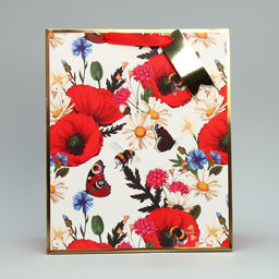 Цена за 2 шт. Пакет подарочный, упаковка, Яркий букет, 30.5?25?12.5 см