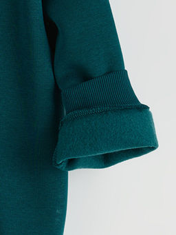 Bask?l? Erkek ?ocuk Kal?n Sweatshirt