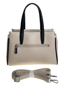 Женская сумка из искусственной кожи, цвет молочный с черным