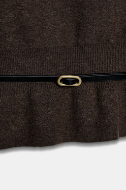 PLAIN KNIT JUMPER WITH BELT - Zara фото 18