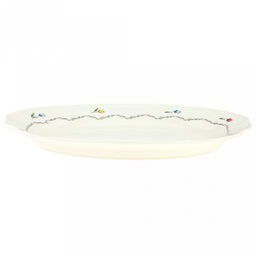 Ласковый май Блюдо фарфоровое 32,5х21,7х3,5см, 550мл, овальное, с деколью, рельефный декор, волнистый край, кремовый (Китай) - Домашняя мода фото 2