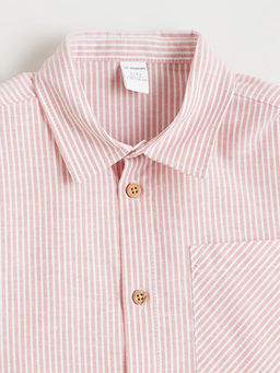 ?izgili Keten Kar???ml? Erkek ?ocuk G?mlek