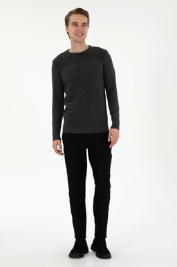 Мужские черные брюки из плотной ткани Неожиданная скидка в корзине