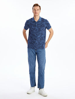 Polo Yaka K?sa Kollu Desenli Pike Erkek Ti??rt