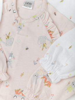 Кофта ясельная для девочки, бел/роз - Lesi kids фото 10