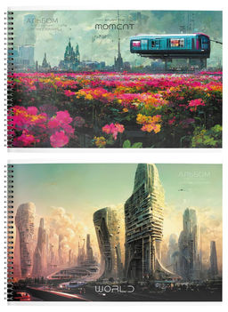 Альбом для рисования 40 л. А4, гребень Schoolformat ПОСТАПОКАЛИПСИС мелованный картон, спл...