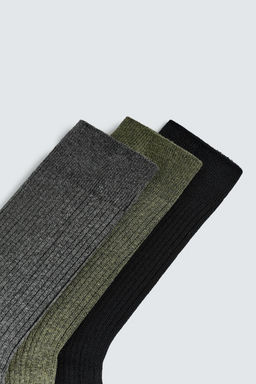 3-PACK OF MEDIUM WEIGHT RIB SOCKS - Zara фото 6