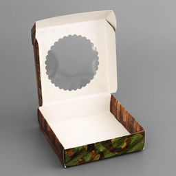 Цена за 5 шт. Коробка подарочная сборная с окном, упаковка, 23 февраля, 11.5?11.5?3 см