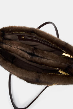 FAUX FUR SHOULDER BAG