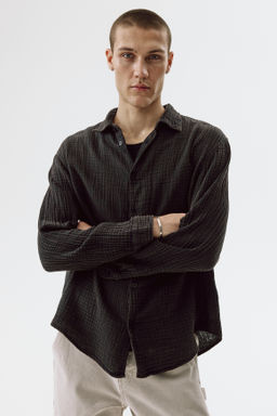 Camisa en muselina de algod?n Regular Fit - H&m фото 6