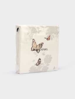 Салфетки бумажные, 21х21 см, 20 шт, квадратные, белые, Бабочки, Butterfly garden - Anna lafarg фото 4