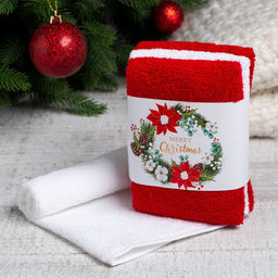 Набор махровых полотенец Этель Merry christmas, 30?30 см - 3 шт., 340 г/м?, хлопок 100%