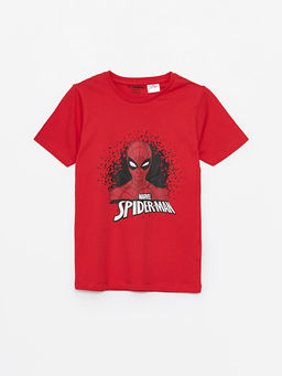 Bisiklet Yaka Spiderman Bask?l? K?sa Kollu Erkek ?ocuk ?ortlu Pijama Tak?m? - Waikiki фото 2