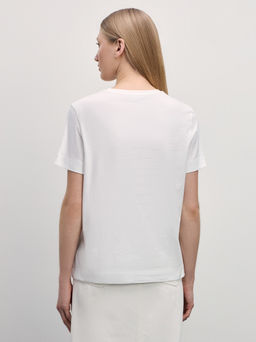 Футболка прямого кроя с принтом / Zarina  фото 5