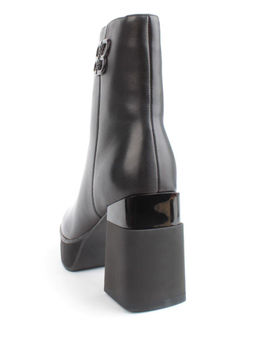 04-M3-H271 BLACK Ботильоны зимние женские (натуральная кожа, натуральный мех)