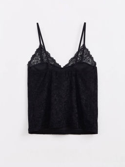 CONTE Топ с кружевом для дома INSOMNIA LHW 1436 black black