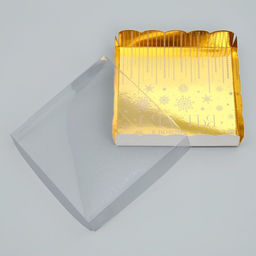 Цена за 5 шт. Коробка для кондитерских изделий с PVC крышкой «Счастья в новом году!», 15 х 15 х 3 см