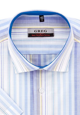 Сорочка мужская короткий рукав GREG 121/101/402/Z/2