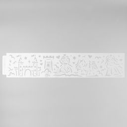 Трафарет бордюрный пластик «Принцессы и замок», 60×12 см