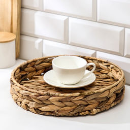 Корзинка для подачи Камыш, солома, d=28 см - Simaland фото 2