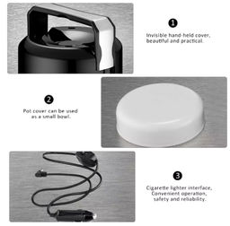 Термокружка - ланч бокс с подогревом от прикуривателя 1200мл - Buro фото 5