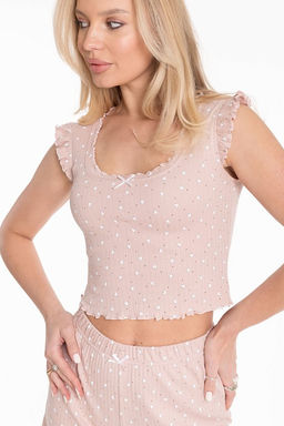 Пижама М325374пб пудровый/белый - Елена фото 2