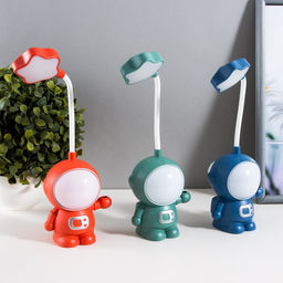 Настольная лампа «Астронавт» МИКС LED 3 Вт USB АКБ 9×7×21 см RISALUX