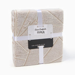 Плед светящийся Casa Conforte Stella Ice shards 150х200см, беж, фланель 190 гр/м, пэ100%  фото 7