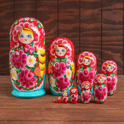 Матрёшка 10 в 1, расписная большая, МИКС