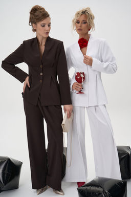 Брюки Тайрис (белый) - Эльза фото 3