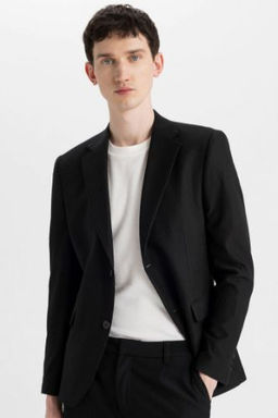 Modern Fit Dugmel? Astarl? Blazer Ceket