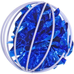 Цена за 6 шт. Игрушка - мячик для кошек "ИГРУЛИК", шуршалка, цвет синий, d - 6см