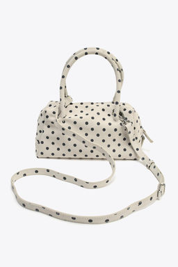 PRINTED SPLIT SUEDE BOWLING BAG - Zara фото 4
