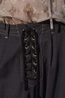 PANTAL?N FLUIDO CORDONES / Marino oscuro - Zara фото 6