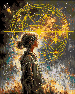 ФРЕЯ PNB/PLDD-330 Набор для раскрашивания по номерам ( со светодиодами ) 50 х 40 см Знаки судьбы