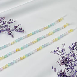 Бусины для украшений из Селенита тон. (60 бусин) - Радуга самоцветов фото 3