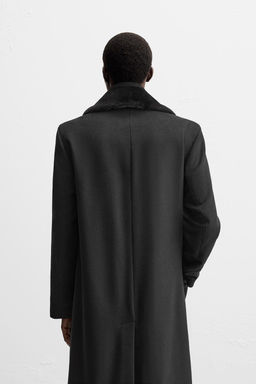 COAT WITH CONTRAST COLLAR - Zara фото 3