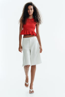Top texturizado con detalles efecto crochet - H&m фото 5